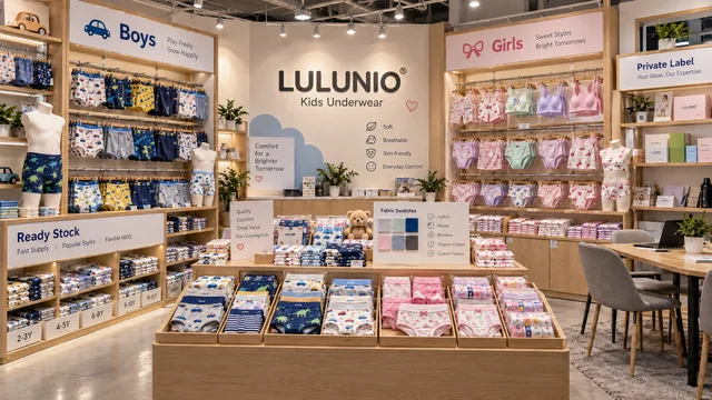 Présentation des produits LULUNIO pour garçons et filles.